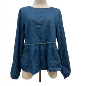 NWT Universal Thread denim blue long sleeve top